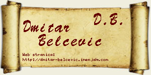 Dmitar Belčević vizit kartica
